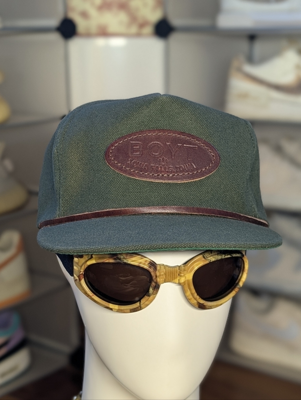 BOYT Vintage Letaher Trimmed Hat (OS)